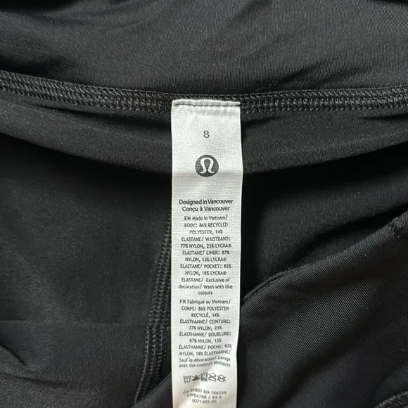 Lululemon PACE RIVAL MR SKIRT *REGULAR LENGTH IN BLACK SZ 8 NWT - Picture 6 of 8